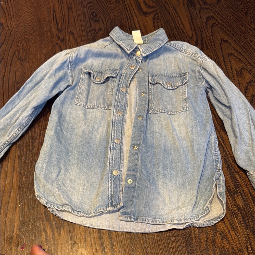Light Blue Denim H&M Button-Up Shirt